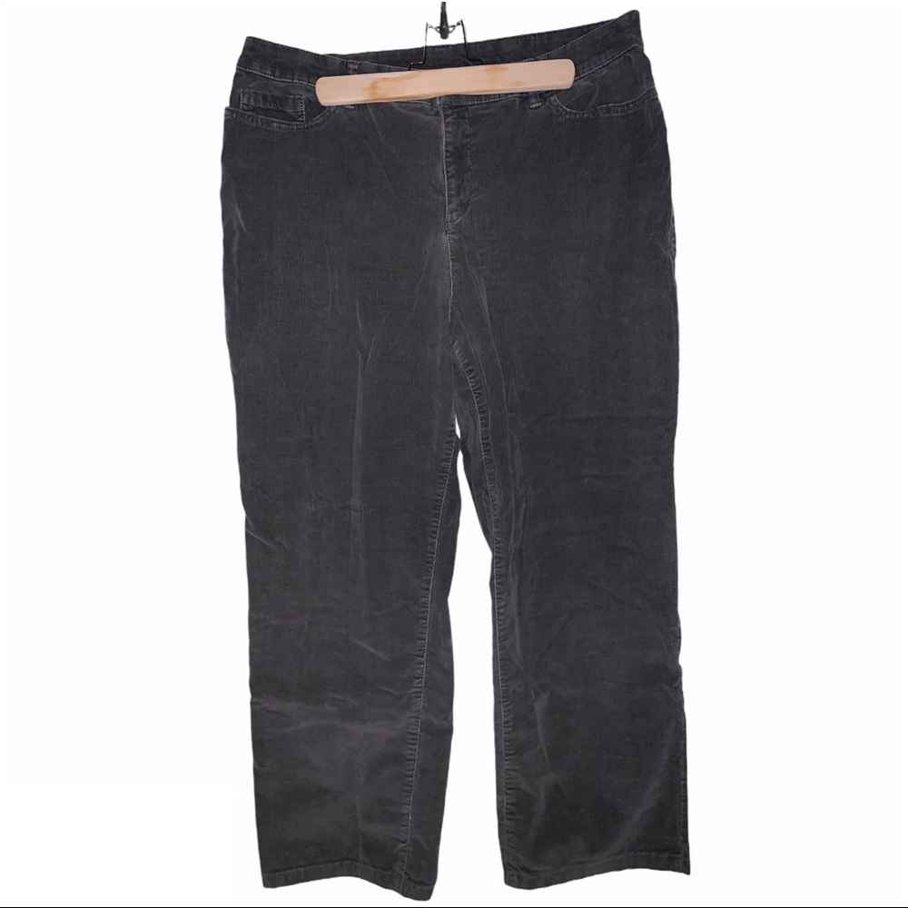 Croft & Barrow Grey Corduroy Cropped Pants